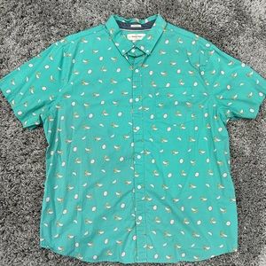Hawker Rye teal short sleeve button down XL